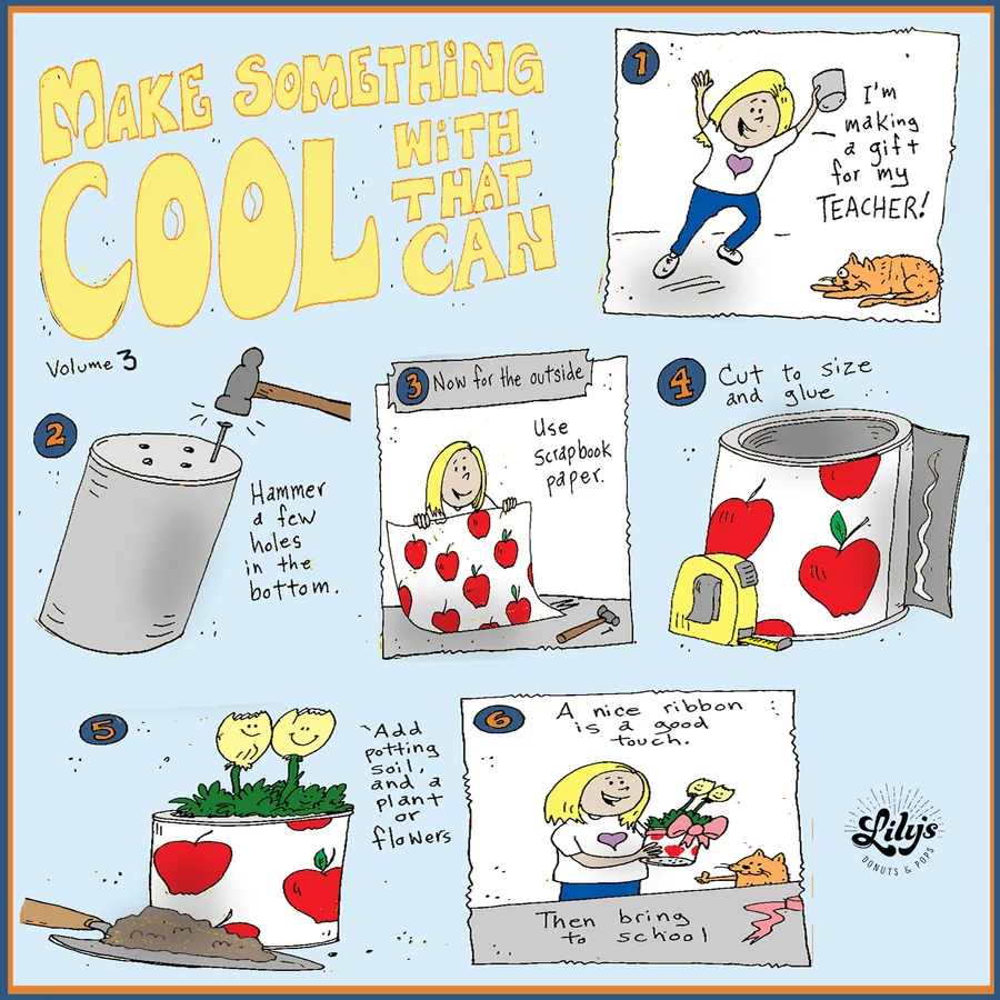 Volume 3 of Lily's hand-drawn "Recycle That Can!" illustration series